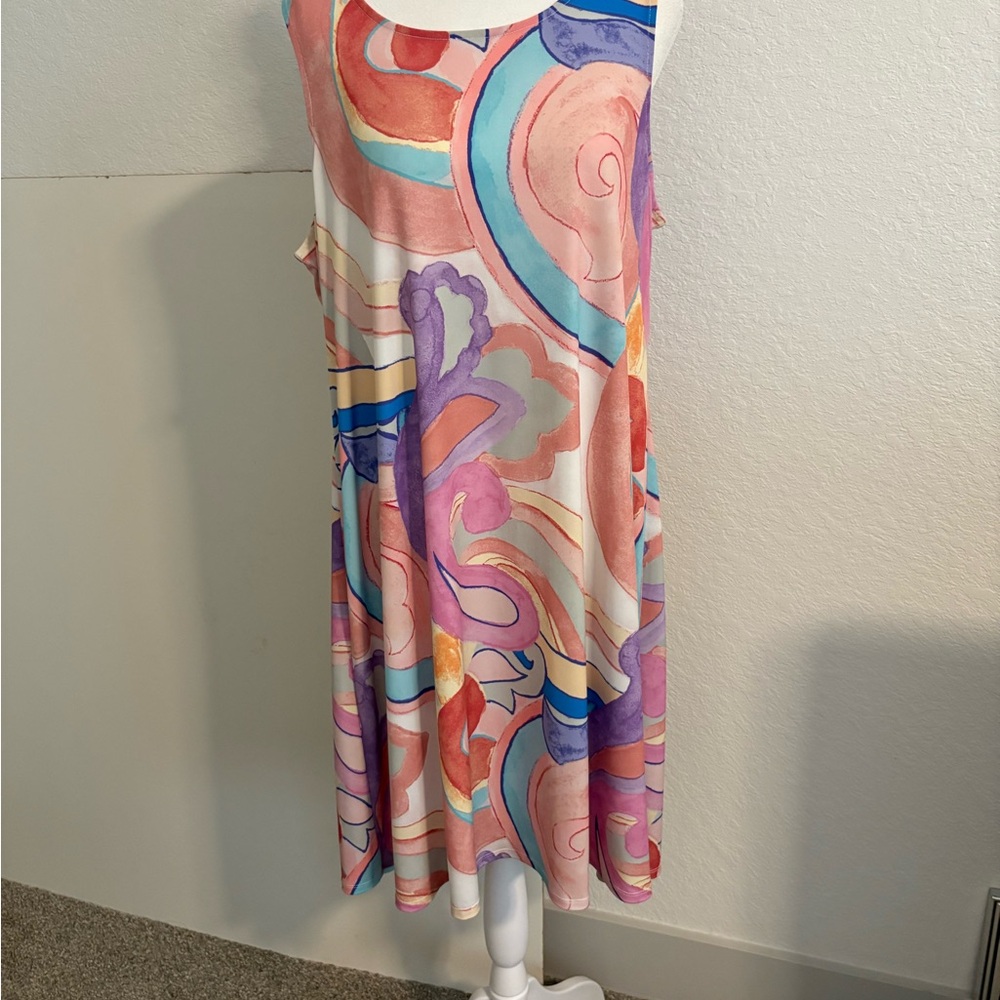 Chico's Multicolor Abstract A-Line dress